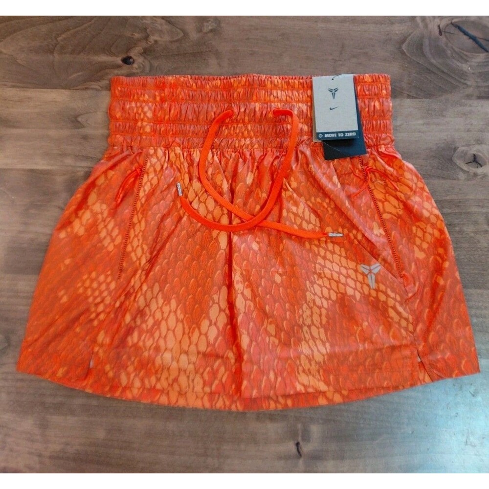 Nike Kobe Women's Woven Skirt Orange snakeskin print Size Medium IB2720-819